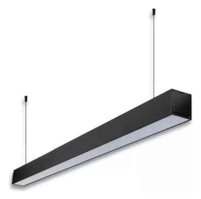 Lineal Led 48W Negro 6000k Luz Fría 1200x100x40 (kn)