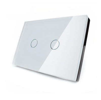 Interruptor Wifi Touch Blanco 2 Botones (con Neutro)