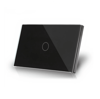 Interruptor Wifi Touch Negro 1 Botón (con Neutro)