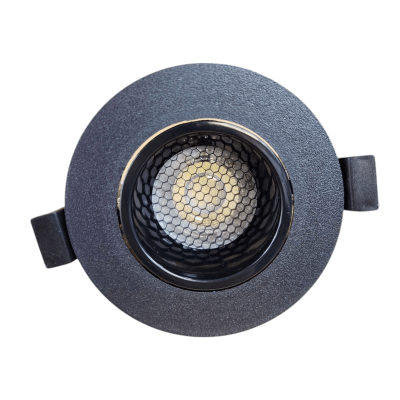 Foco Spot Embutido Antideslumbrante Porta GU10 Negro (Caja 10und.)