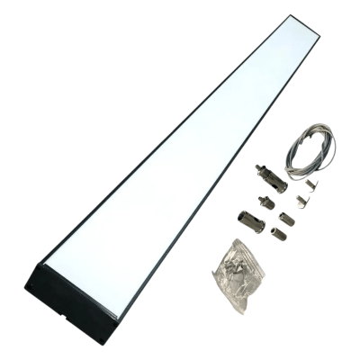 Lineal Led 48W Negro 6000k Luz Fría 1200x100x40 (kn)