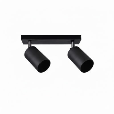 Aplique Porta Ampolleta GU10 de 2 Focos Negro