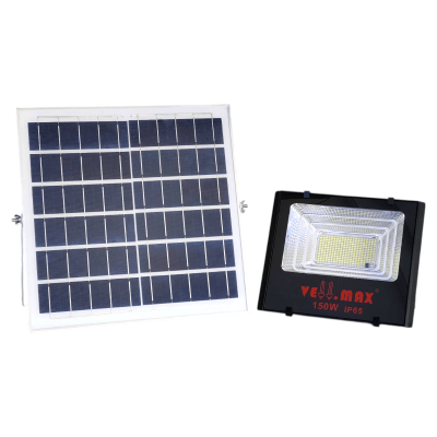 Proyector de Área 150W 6500K Luz Fría Panel Solar independiente 3,2V 4x10Ah