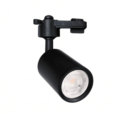 Foco Riel Gu10 Negro 1F Cilindro