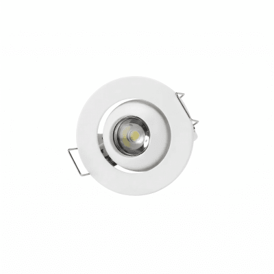 Foco Spot Mini Basculante 2W 3000K Luz Cálida Blanco