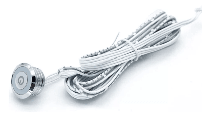 Botón Touch Dimmer 12-24 5A plata/blanco para embutir (wd)
