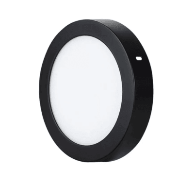 Panel Sobrepuesto Pro Negro Redondo 18W 6000k Luz Fría (kn)
