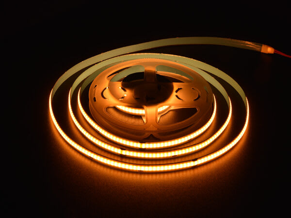 Cinta Led COB 12V 8W/m IP20 320Led/m 3000K Luz Cálida 5mt SEC2