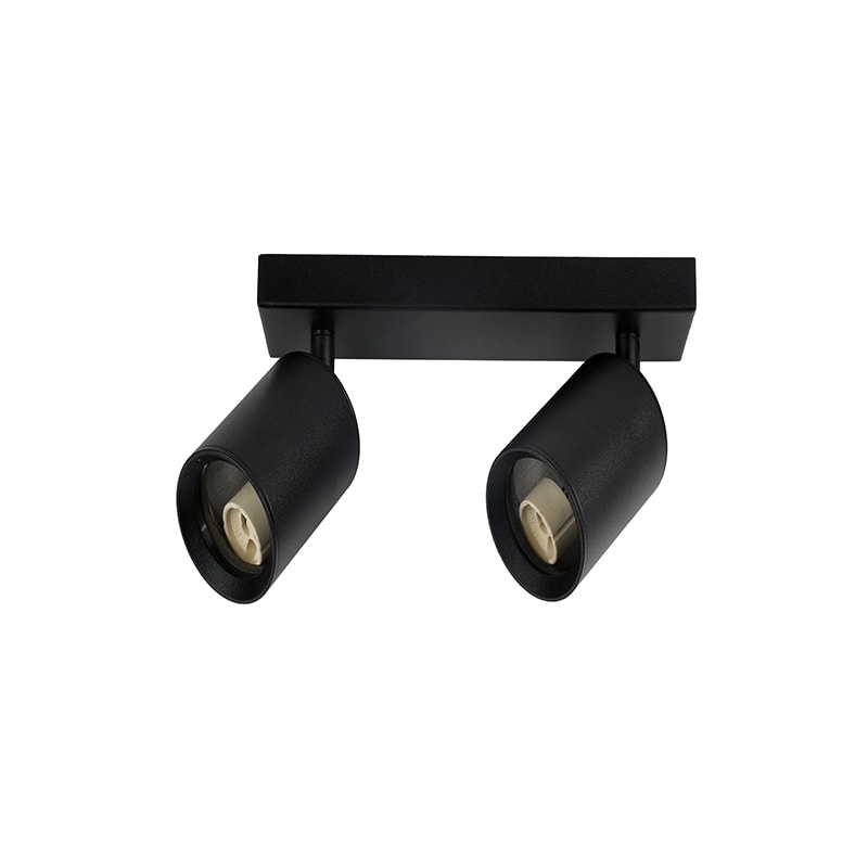 Aplique Porta Ampolleta GU10 de 2 Focos Negro3