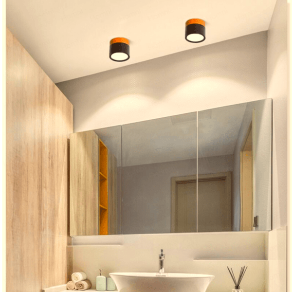 Panel Decorativo Sobrepuesto Negro Madera 6W 3000K Luz Cálida (kn)4