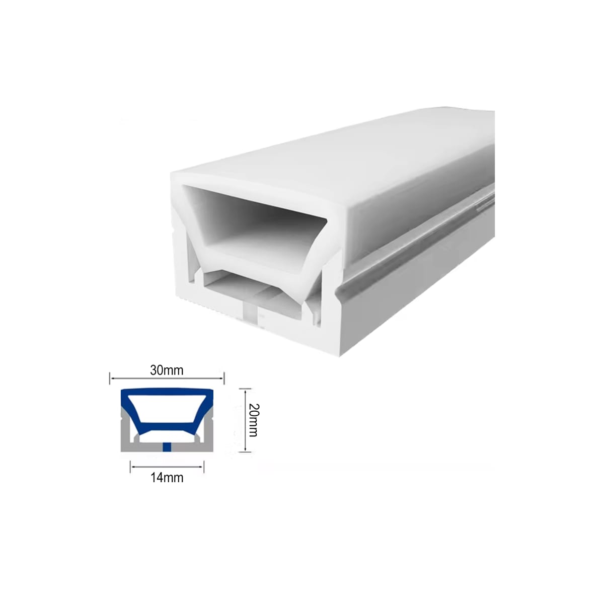 Difusor 30x20mm Flexible Rollo 50mts2