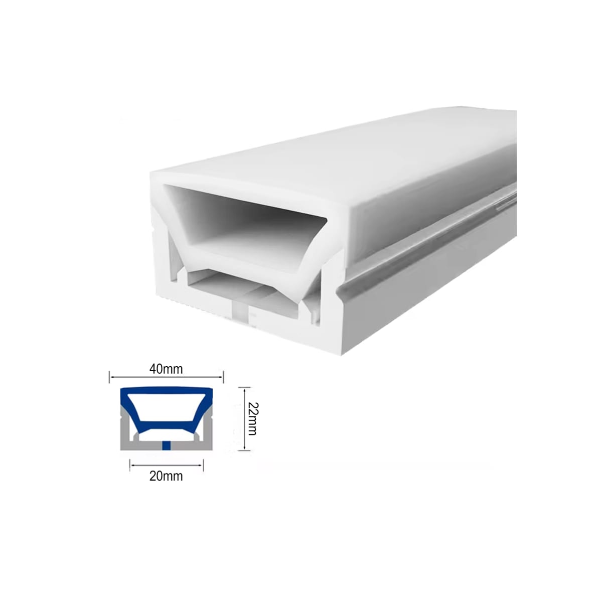 Difusor Flexible 40x20mm Rollo 50mts2