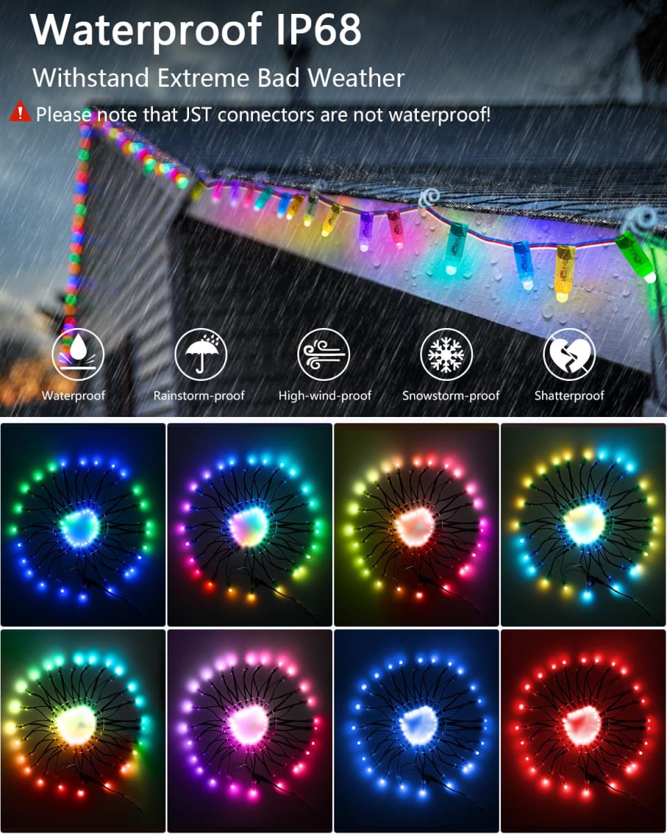 Led Pixel Digital ws2811 RGB 12V 15W IP65 50 puntos5