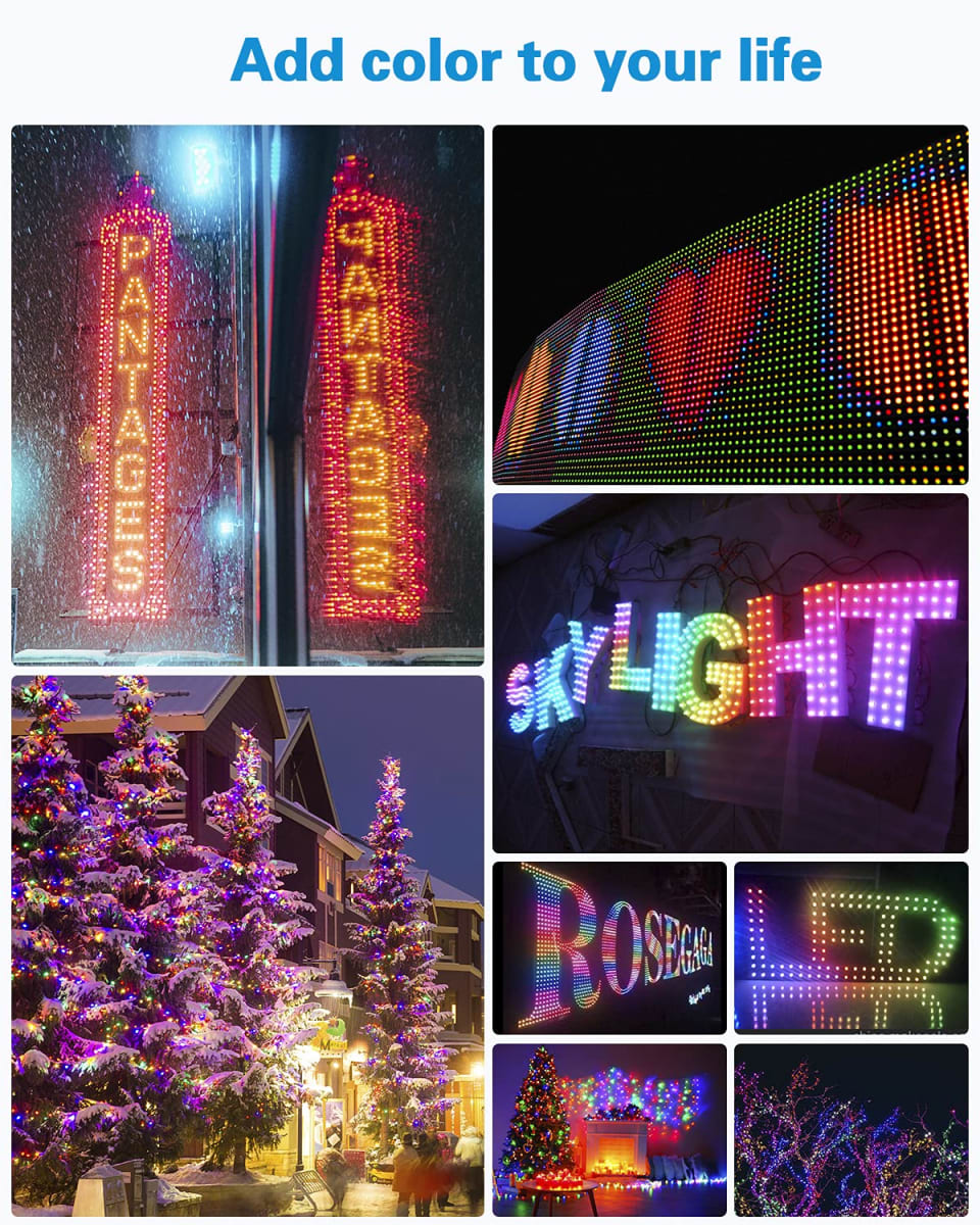 Led Pixel Digital ws2811 RGB 12V 15W IP65 50 puntos6
