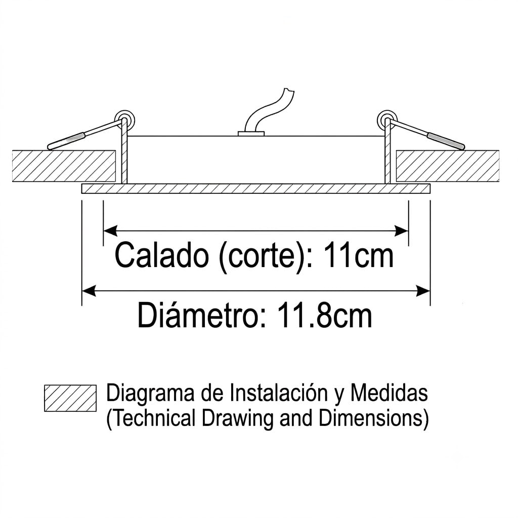 Panel Led 6W Embutido Redondo 220V 6500K Luz Fria (kn)3