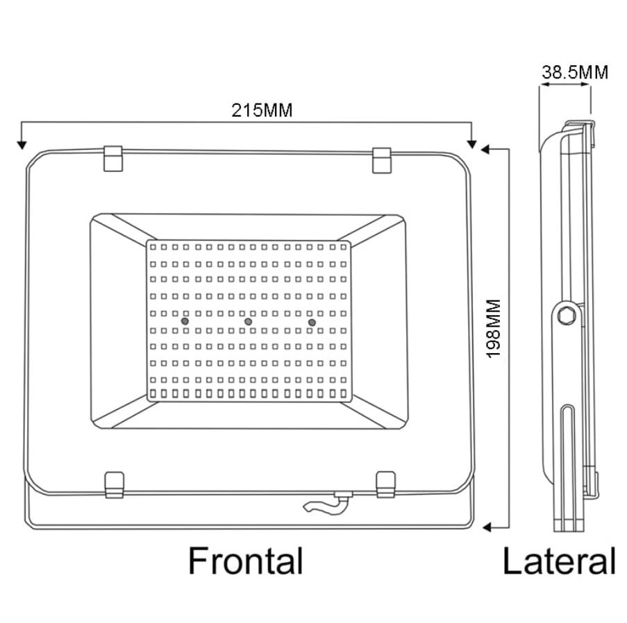 Proyector de Área 100W 6500K Luz Fría IP65 Thin Light3