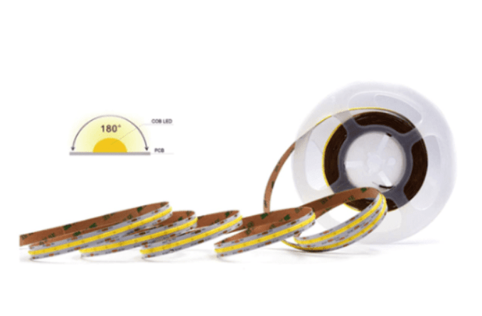 Cinta Led 24V COB 12W/m IP54 320Led/m 3000K Luz Cálida 10mt (kn)3
