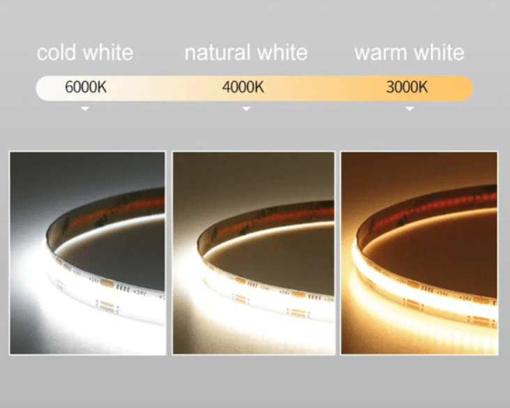 Cinta Led 12V COB 12W/m IP54 320Led/m 3000K Luz Cálida 5mt (wt)5