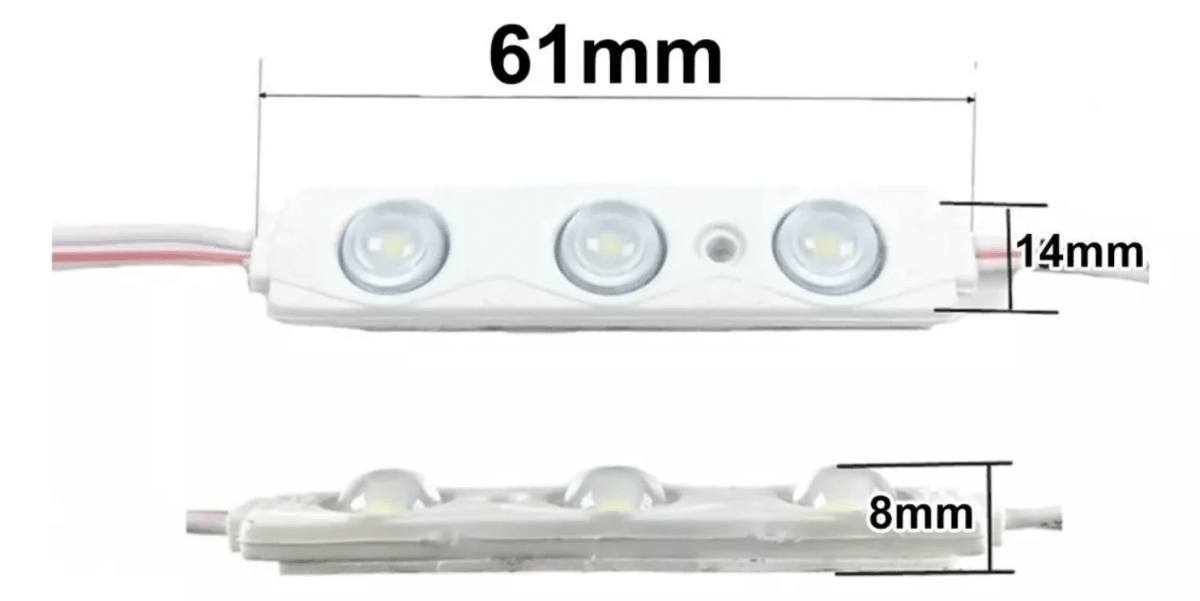 Tira de 20 Módulos Led 12V 1,2W 5000K Luz Día (wt)3