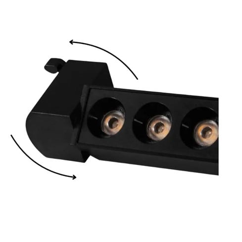 Foco Riel Monofásico Negro 30W 3000K Luz Cálida 220V 24° Móvil4