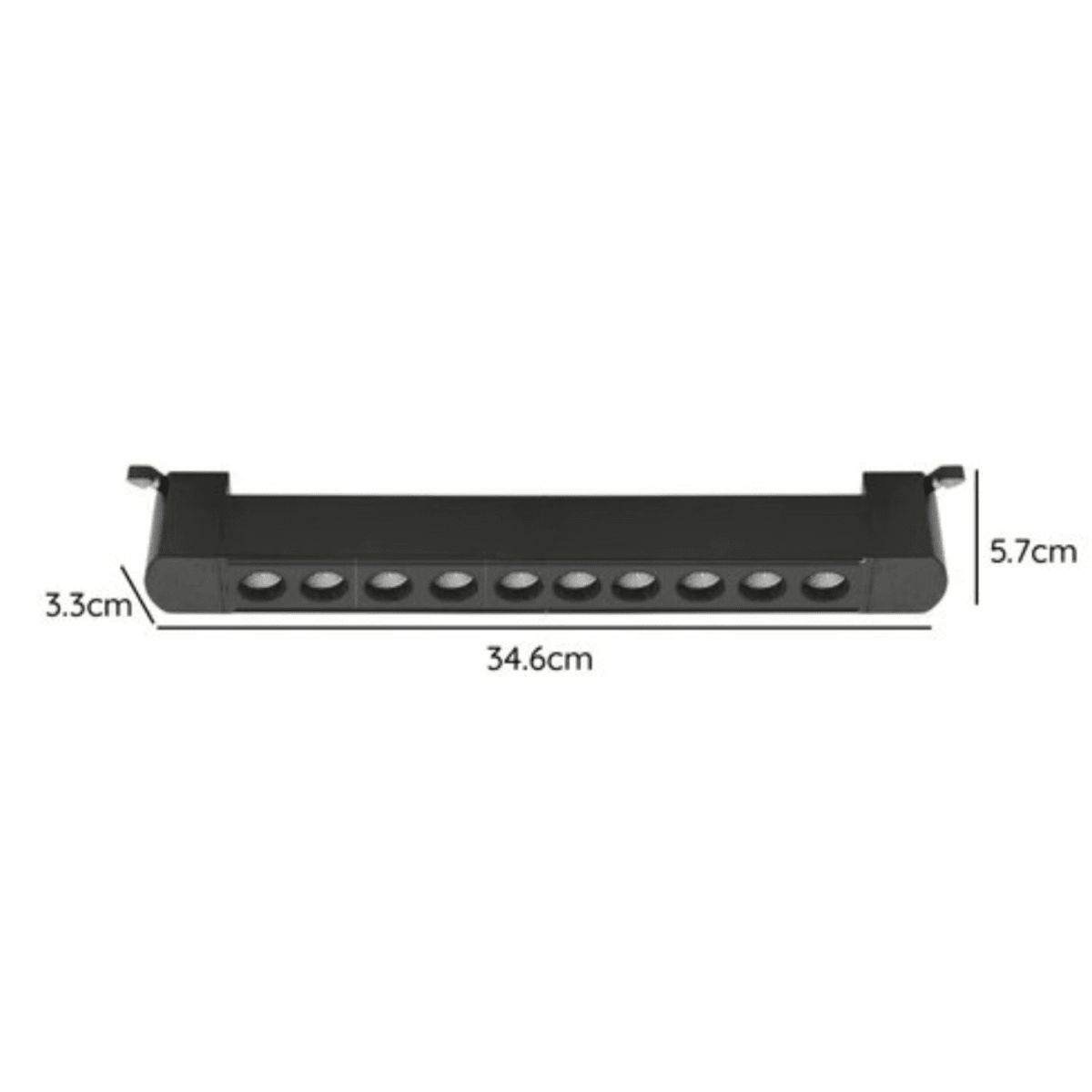 Foco Riel Monofásico Negro 30W 4000K Luz Neutra 220V 24° Móvil3