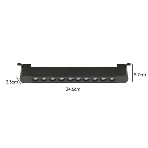 Foco Riel Monofásico Negro 30W 3000K Luz Cálida 220V 24° Móvil3