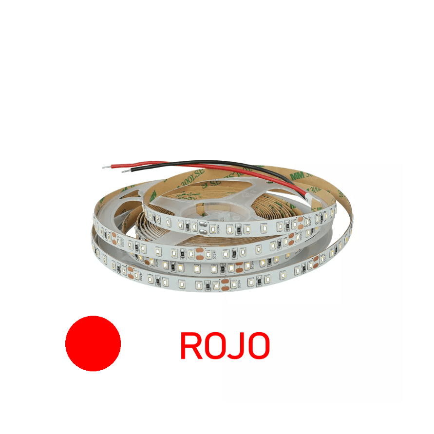 Cinta Led 12V 4040 7W/m IP20 60Led/m Rojo 5mt3