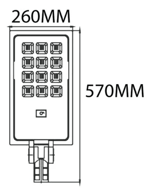 Luminaria Pública Solar 1600Lúm 6000K Luz Fría IP65 Sensor4
