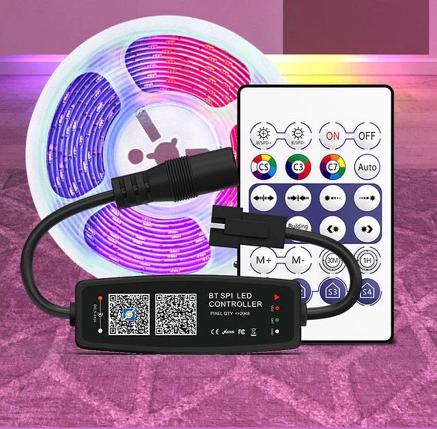 Control Remoto RF/Bluetooth para Cinta Digital RGB Sensor Musical 28Key (ae)3