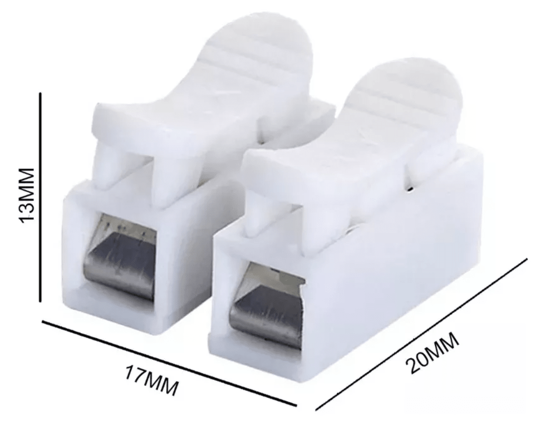 Regleta Pvc Empalme Conexión Rápida Blanca 100unds2