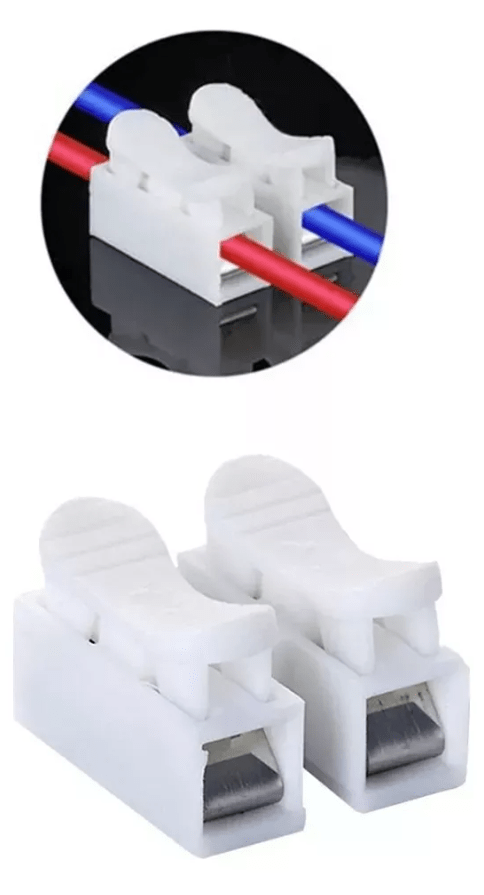 Regleta Pvc Empalme Conexión Rápida Blanca 100unds4