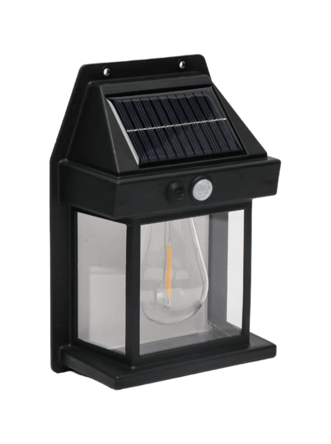 Apliqué de Muro Solar con Ampolleta Filamento Negro con sensor 3000K Luz Cálida IP65 (zh)1