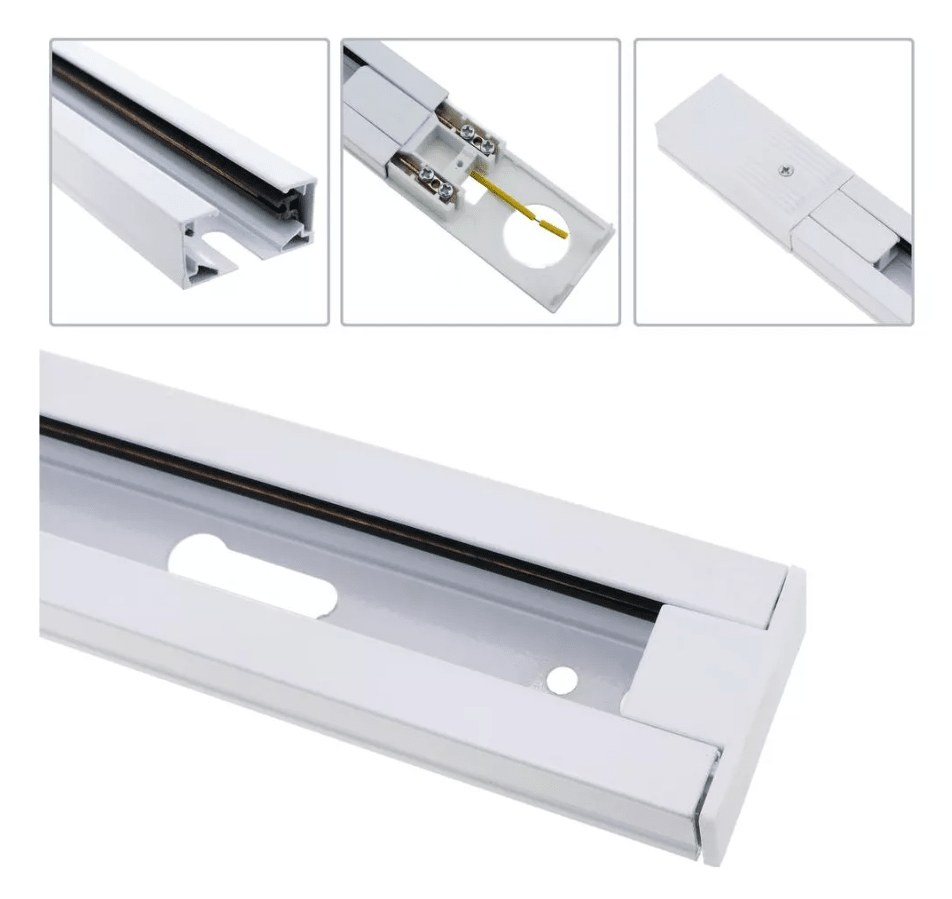 Riel Energizado Monofásico 220V 50cm Blanco3