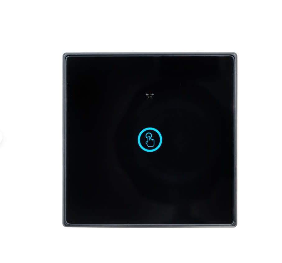Interruptor Inalámbrico Negro 1 Botón 433Mhz1