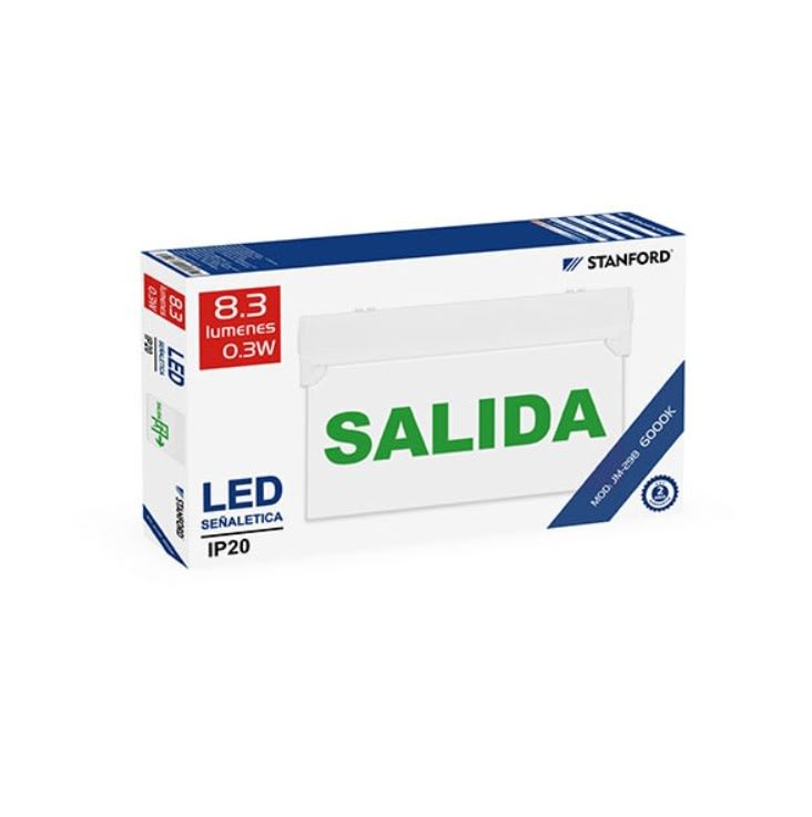Señalética Emergencia SALIDA - Autonomía 3hrs IP202