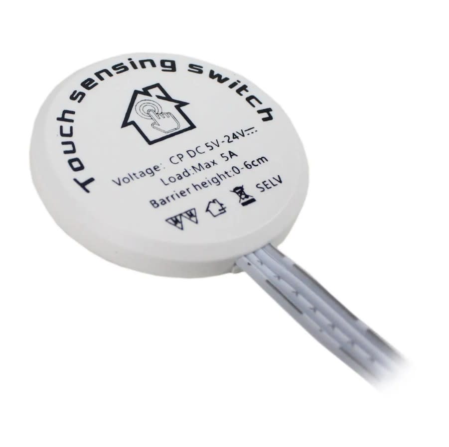 Sensor Touch Oculto 12-24V 5A tras Panel hasta 10mm2