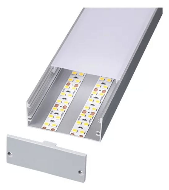 Perfil Aluminio Difusor TMAP5020 2mt Sobreponer1