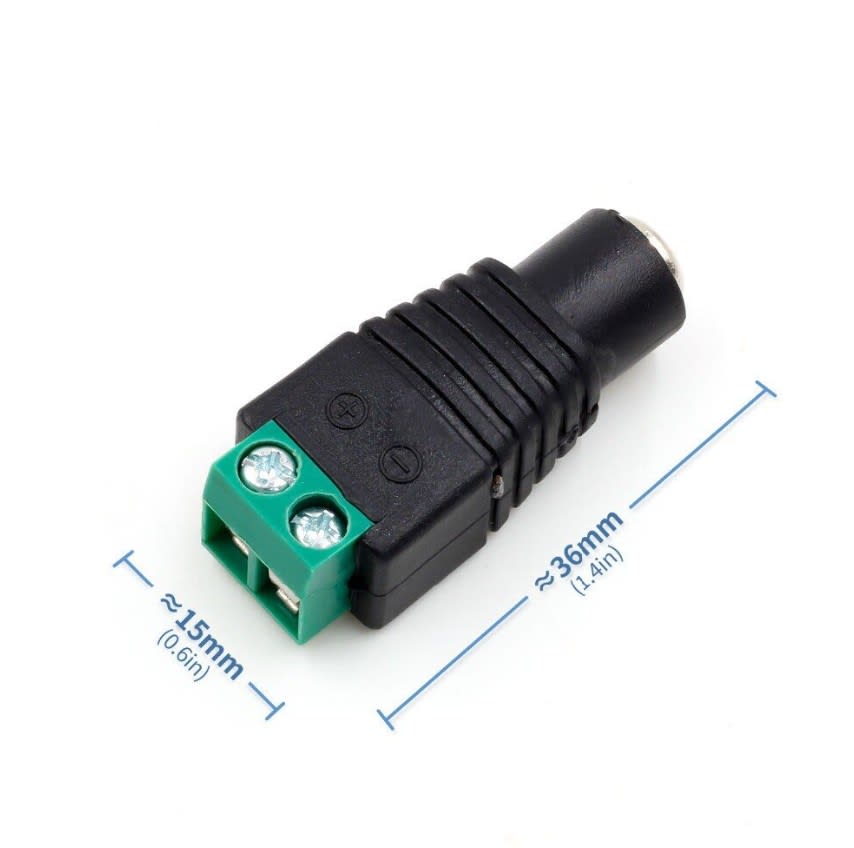 Conector DC Hembra 5.5x2.1mm sin cable (sin soldadura)2