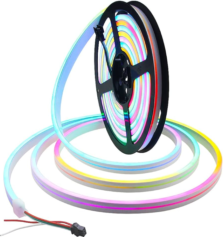Neón Digital Led RGB 7W/m IP67 5mt con Control y Transformador2