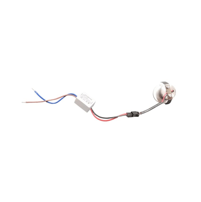 Foco Spot Mini 3W 6000K Luz Fría Blanco Embutido Redondo (wd)3