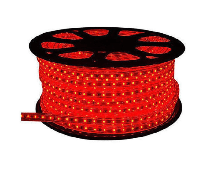 Cinta Led 220V Delgada Rojo 120Led/m 2835 IP68 Exterior 100mt (wt)1