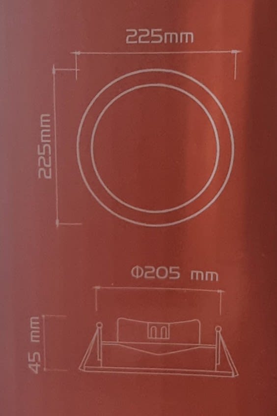 Foco Downlight 30W 3500K Luz Cálida Concéntrico Opal3