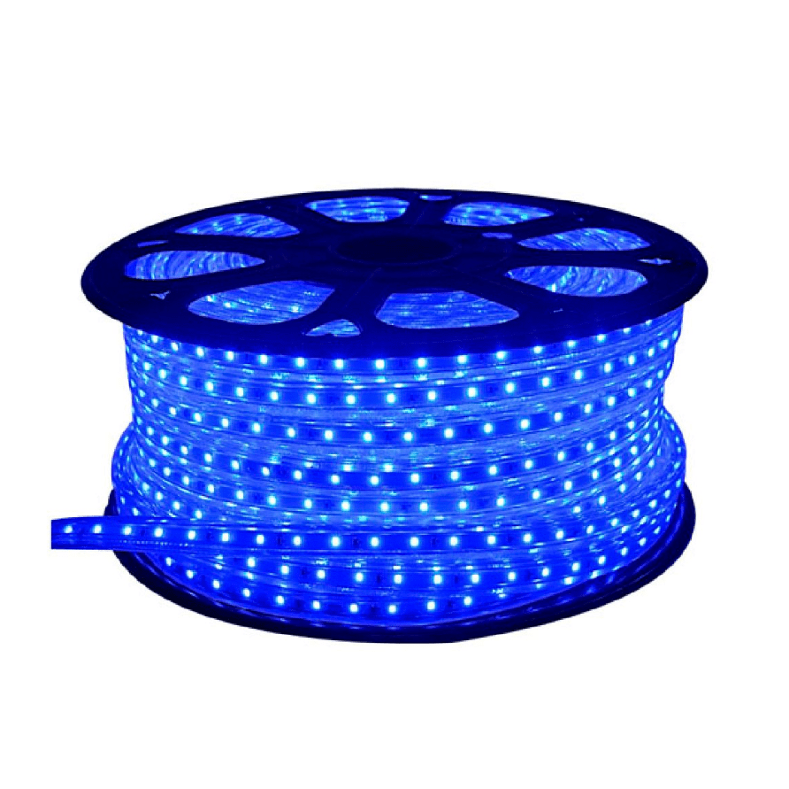 Cinta Led 220V Simple Azul 5050 14,4W/m 60Led/m IP68 100mt1