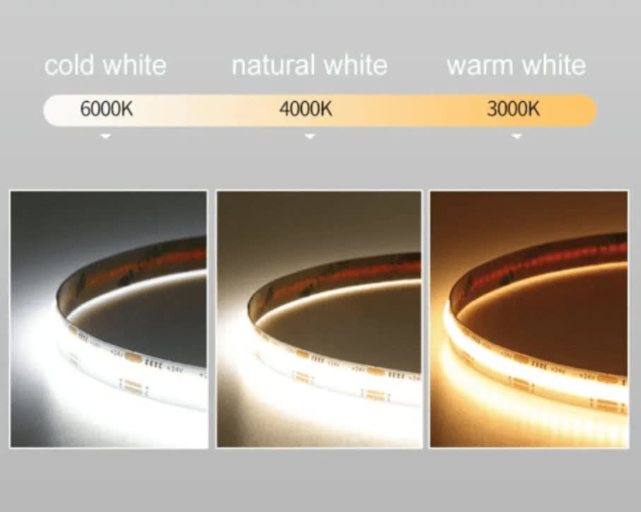 Cinta Led 12V COB 12W/m IP20 300Led/m 3000K Luz Cálida 5mt3