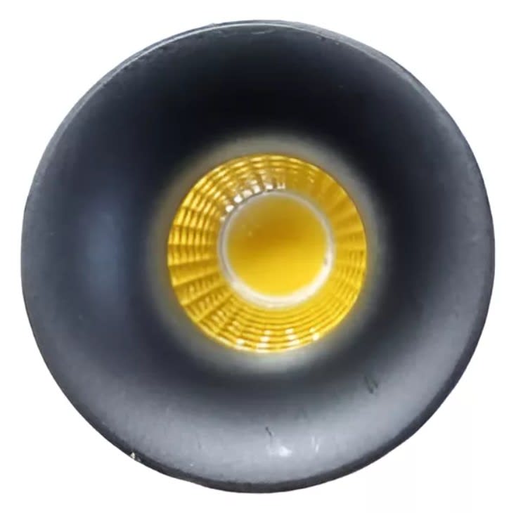 Foco Spot Mini 3W 3000K Luz Cálida Negro Embutido Redondo (wd)2
