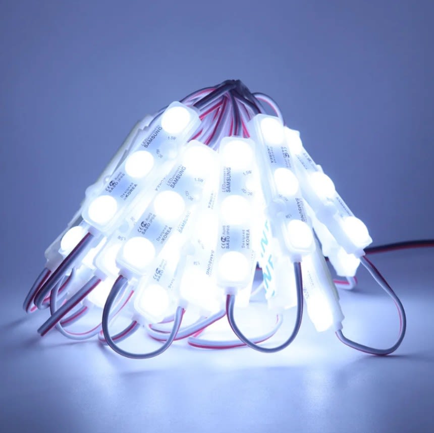 100 Módulos 12V 1,2W 6500K Luz Fría desing Korea Samsung5