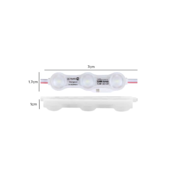 100 Módulos 12V 1,2W 6500K Luz Fría desing Korea Samsung3