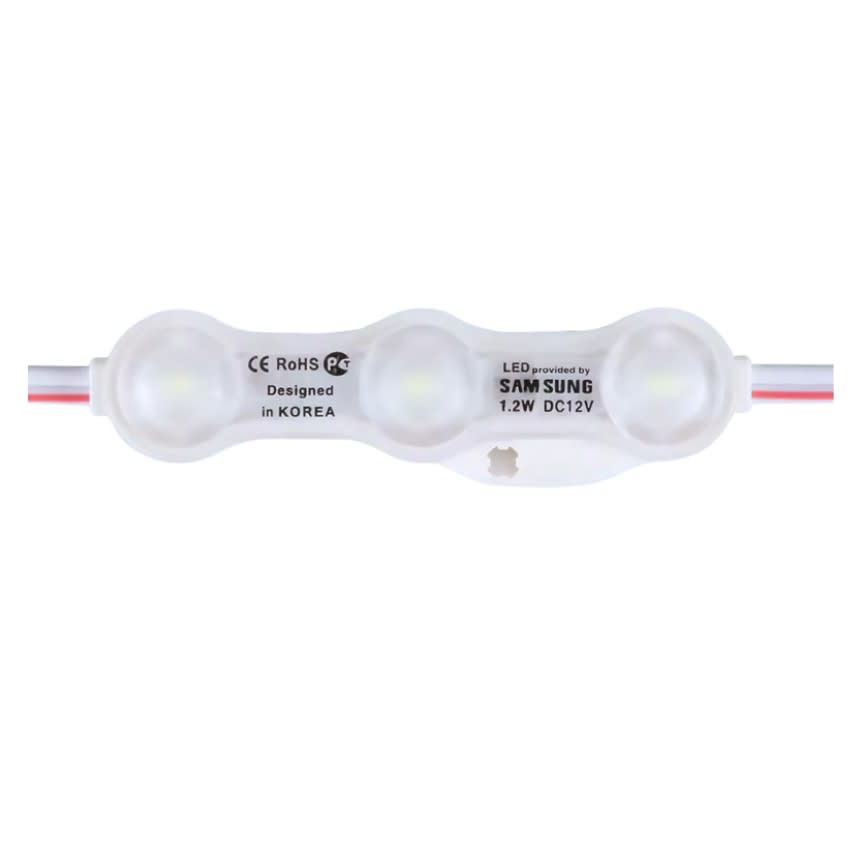 100 Módulos 12V 1,2W 6500K Luz Fría desing Korea Samsung2