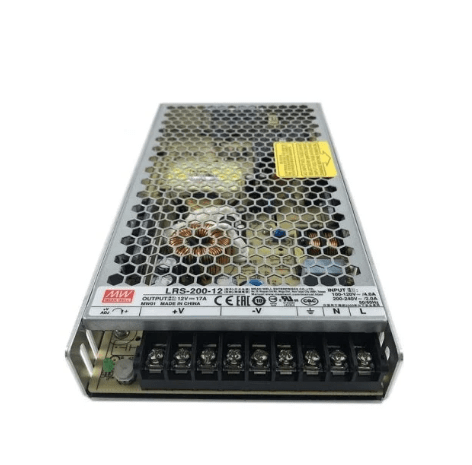 Fuente de Poder Mean Well 12V 17A 200W LRS-200-12 (215x115x30mm)3