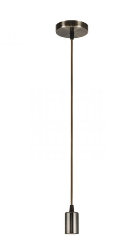 Soquete Vintage Cobre Pro E27 con cable 1mt1